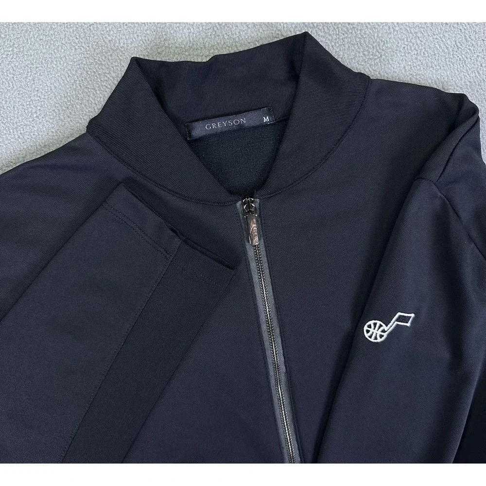 Utah Jazz Greyson Quarter Zip‎ Medium Black Siasconset Performance Golf Jumper